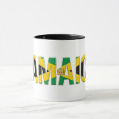 Mug Texte du drapeau jamaïcain | Conception de fierté (Centre)