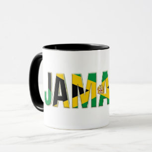 Mug Texte du drapeau jamaïcain Conception de fierté