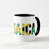 Mug Texte du drapeau jamaïcain | Conception de fierté (Devant droit)