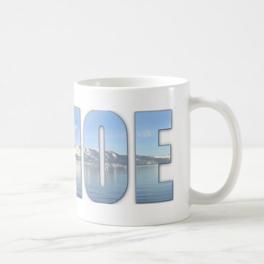 Mug Texte du lac Tahoe (Droite)