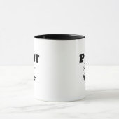Mug Texte et avion PILOT moderne, cadeau personnalisé (Centre)