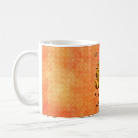 Mug Texte Et Citrouille Automne (Gauche)