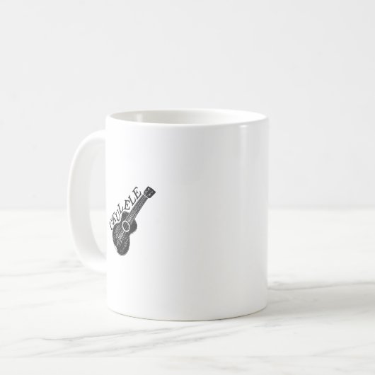 Mug Texte Et Image Ukulele (Devant gauche)