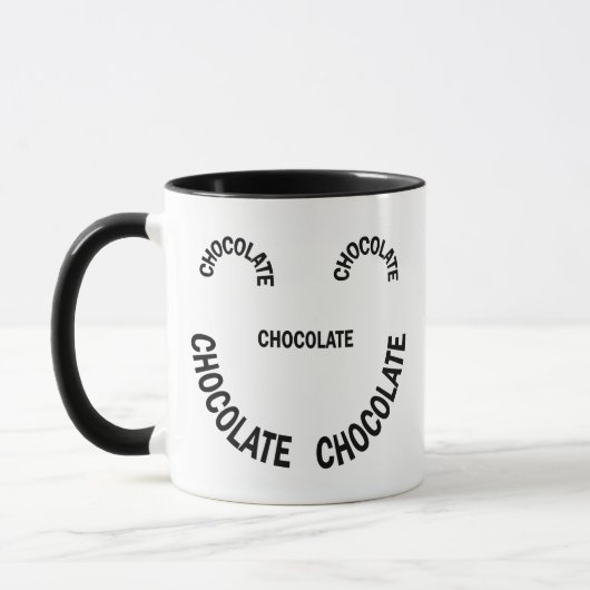 Mug Texte faciale au chocolat (Gauche)