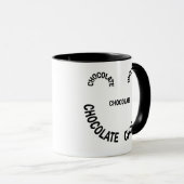 Mug Texte faciale au chocolat (Devant droit)