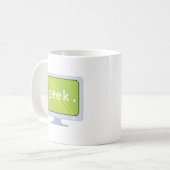 Mug texte geek du moniteur d'ordinateur (Devant gauche)