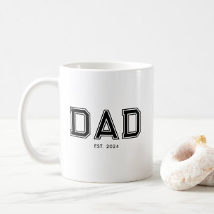 Mug Texte gras minimal noir Papa établi
