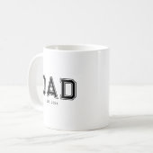 Mug Texte gras minimal noir Papa établi (Devant gauche)