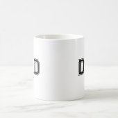 Mug Texte gras minimal noir Papa établi (Centre)