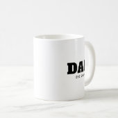 Mug Texte Gras Noir et Blanc Année de Référence Papa (Devant droit)