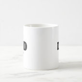 Mug Texte Gras Noir et Blanc Année de Référence Papa (Centre)