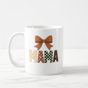 Mug Texte MAMA Ludique Coloré avec un Nœud Féminin