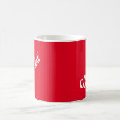 Mug Texte manuscrit ou noms Modèle simple rouge (Centre)