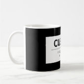 Mug Texte moderne éditable gras | Noir & Blanc (Gauche)