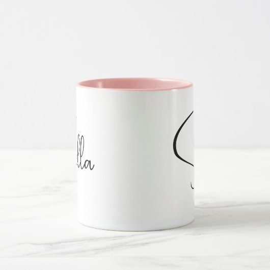 Mug Texte moderne Personnalisé Grand Nom tendance Appr (Centre)