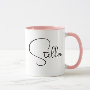 Mug Texte moderne Personnalisé Grand Nom tendance Appr