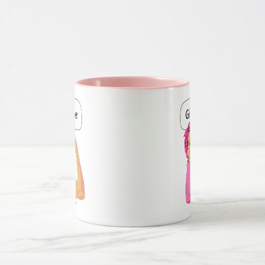 Mug Texte modifiable d'alimentation fille (Centre)