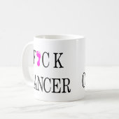 Mug texte mou de cancer de f*ck (Devant gauche)