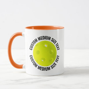 Mug TEXTE MOYEN Combo ORANGE 325ml Pickleball Personna