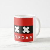 Mug texte néerlandais de nom du pays de drapeau de (Devant droit)