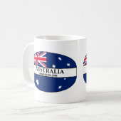 Mug Texte noir Australie établi drapeau 1788 (Devant gauche)