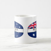Mug Texte noir Australie établi drapeau 1788 (Centre)