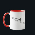 Mug Texte noir en forme de mot trombone<br><div class="desc">Imaginez un nuage de mots cool en forme d'instrument. (Les mots à l'intérieur du nuage font partie de l'instrument.) Vous serez jaloux de tous les musiciens que vous rencontrerez ! Ce design original de O'Gorman Music vous est destiné... ne laissez pas quelqu’un d’autre l’obtenir d’abord. Le design est personnalisable et...</div>