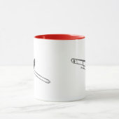 Mug Texte noir en forme de mot trombone (Centre)