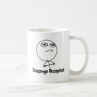Mug Texte noir et blanc admis par défi