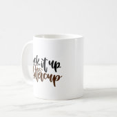 Mug Texte noir et rouge "Sut It Up Buttercup" (Devant gauche)
