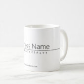 Mug Texte noir simple et élégant (Devant droit)