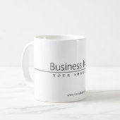 Mug Texte noir simple et élégant (Devant gauche)