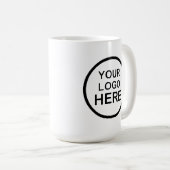 Mug texte noir votre logo ici (Devant droit)
