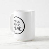 Mug texte noir votre logo ici (Devant gauche)