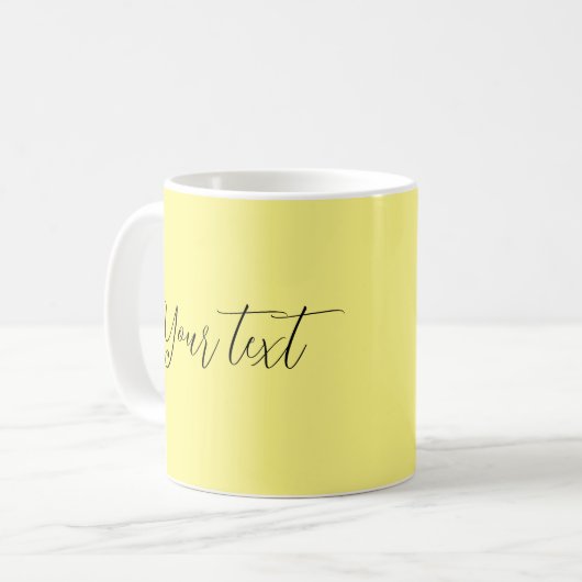 Mug Texte ou nom du script personnalisé Lumière modern (Devant gauche)