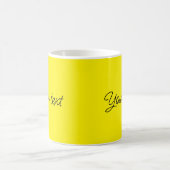 Mug Texte ou nom Modèle personnalisé manuscrit jaune (Centre)
