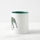 Mug Texte personnalisable Maman Eléphant et bébé Eléph (Centre)