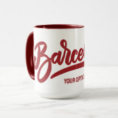Mug Texte personnalisé Barcelone (Devant gauche)