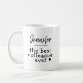 Mug Texte personnalisé Bestie Collègue Coworker Minima (Gauche)
