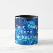 Mug Texte personnalisé Bleu Double Hélix ADN Strand Sc (Centre)