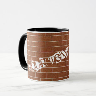 Mug Texte personnalisé Bouchon personnalisé Brown