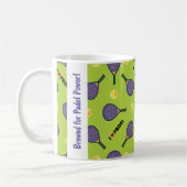 Mug 🎾 texte personnalisé, Brasé pour Padel Power! (Gauche)