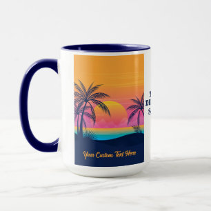 Mug Texte personnalisé Coucher de soleil sur l'île tro