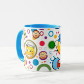 Mug Texte Personnalisé Cute Funny Emojis Kids (Devant gauche)