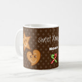 Mug Texte personnalisé doux XmaS Pâtes en pain d'épice (Devant gauche)
