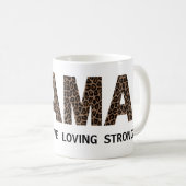 Mug texte personnalisé Empreinte de léopard MAMA (Devant droit)