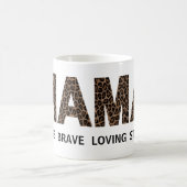 Mug texte personnalisé Empreinte de léopard MAMA (Centre)