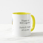 Mug Texte personnalisé Happy Love Bees (Devant droit)
