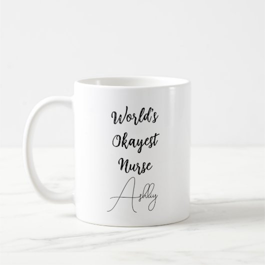 Mug Texte personnalisé Humour amusant travail d'infirm (Gauche)