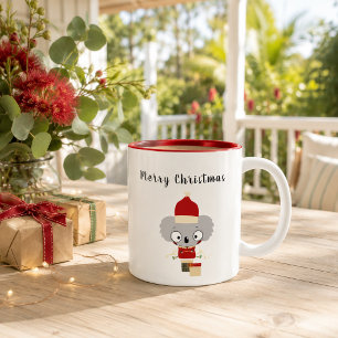 Mug Texte personnalisé Koala de Noël australien